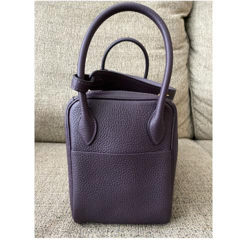 2011 Hermes Lindy 26 Purple Clemence PHW With Bonus Twilly at 1stDibs