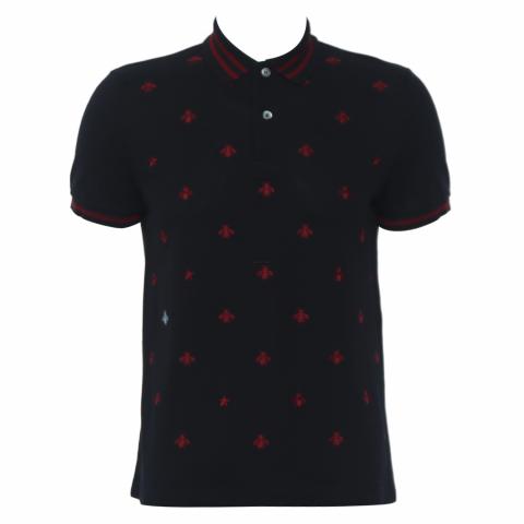 Sell Gucci Bee Embroidered Polo Shirt Navy Blue HuntStreet