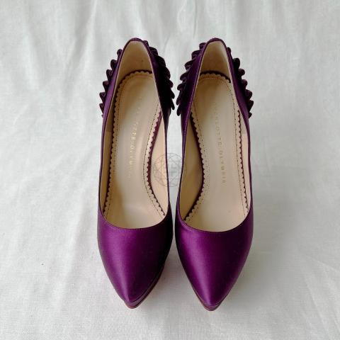 Purple and hot sale gold pumps