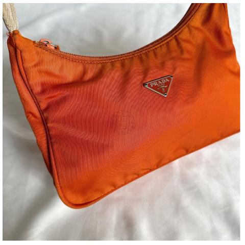 Sell Prada Vintage Nylon Mini Shoulder Bag - Orange 