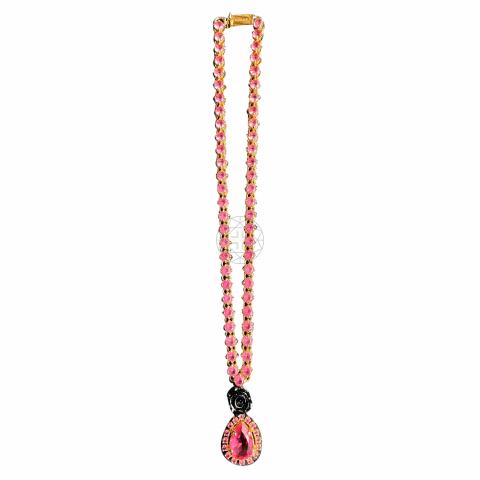 Sell Prada Crystal Necklace - Gold/Pink 