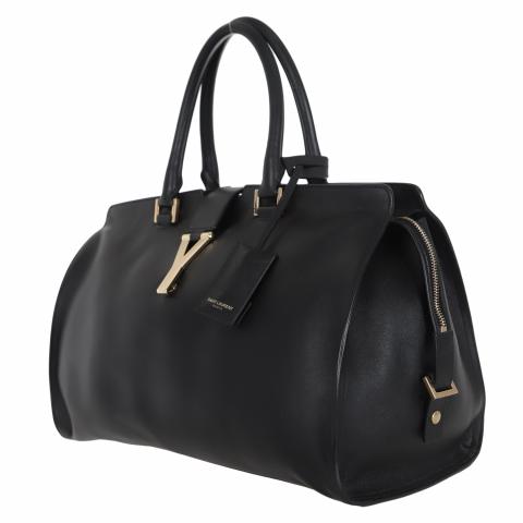 Saint Laurent Black Leather Large Y Cabas Chyc Tote Saint Laurent Paris