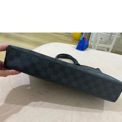 Authenticated Used Louis Vuitton Handbag Shoulder Bag 2Way Business Damier  Graphite Porte Document Jour PDJ Canvas Men's N48224 