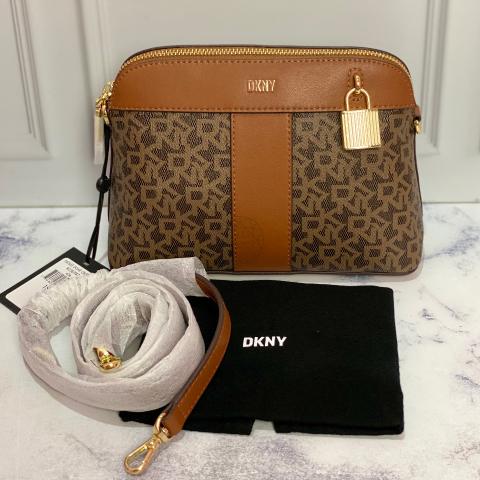 Dkny corrie dome discount crossbody bag brown