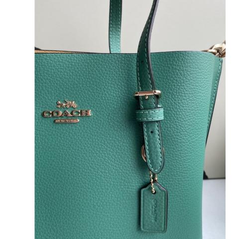 Coach Green Leather Mollie Bucket Bag Coach