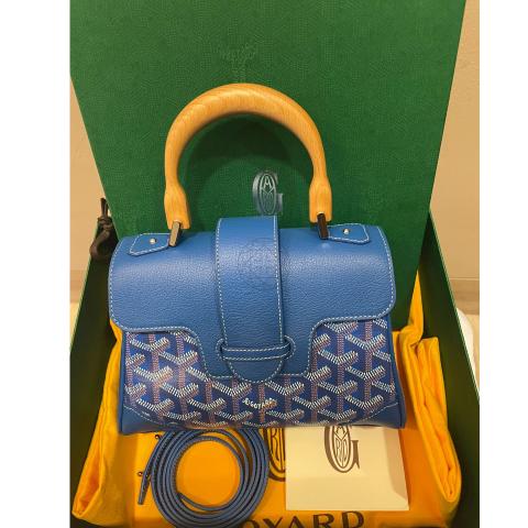 Goyard Goyardine Mini Saigon Souple - Blue Handle Bags, Handbags - GOY32897