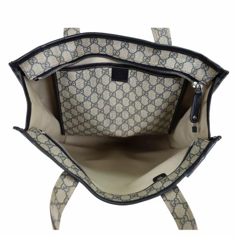 MINT Pristine Gucci Men's Natural Leather Backpack GG Logo