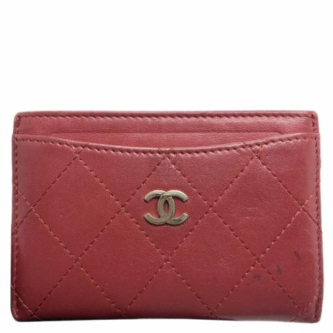 Sell Chanel Lambskin Card Holder - Red 