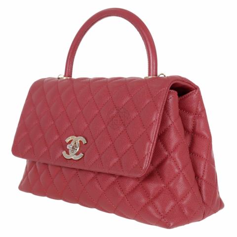 Red coco handle online chanel bag