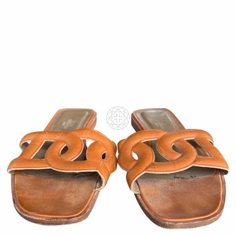 Sell Herm s Omaha Sandals Brown HuntStreet