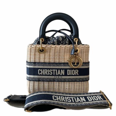 Dior Medium Lady Dior Bag Natural Wicker  ＬＯＶＥＬＯＴＳＬＵＸＵＲＹ