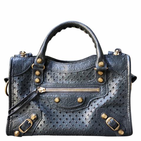 Sell Balenciaga Perforated Mini City Bag Grey HuntStreet