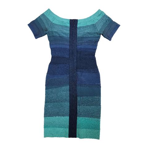 slim fit dress slacks Herve Leger Bandage Gown Emerald