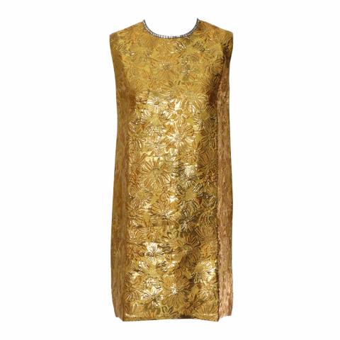 kate moss gold dress glastonbury Ciro Dress In Gold Sequin Tweed main image 0