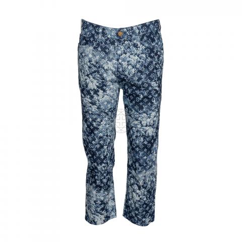 Sell Louis Vuitton Monogram Tapestry Denim Jeans - Blue