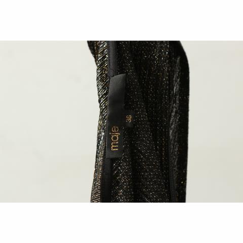 Sell Maje Long Sleeve Wrap Glitter Mini Dress - Black/Gold/Silver |  HuntStreet.com