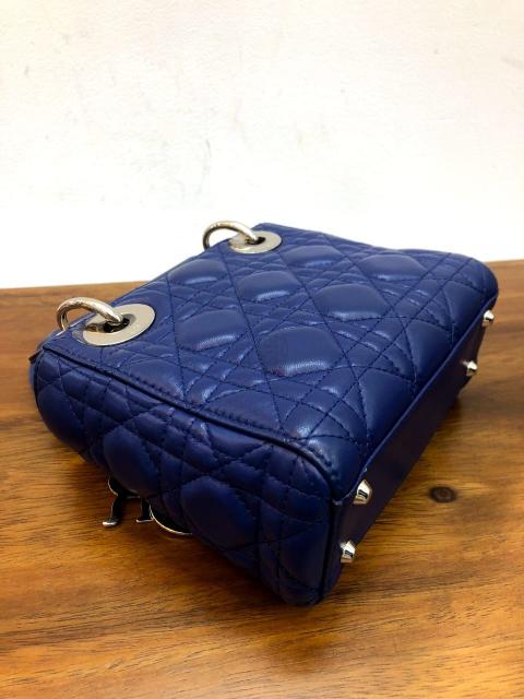 Sell Christian Dior Lady Dior Mini Bag In Blue Sapphire Lambskin - Navy Blue /Blue | Huntstreet.Com