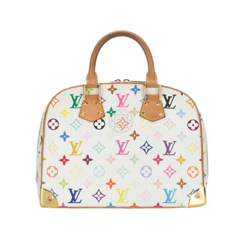 Preloved Louis Vuitton Trouville White Multicolor Monogram Bag MI0065 –  KimmieBBags LLC