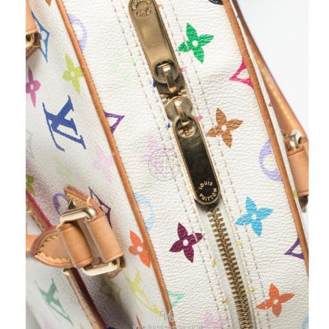 Preloved Louis Vuitton Trouville White Multicolor Monogram Bag MI0065 –  KimmieBBags LLC