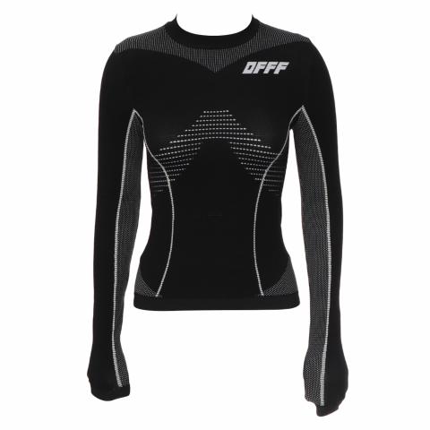 Stamp Rash Guard Long Sleeve Shirt - Black