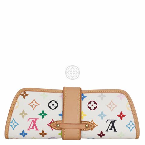 AUTHENTIC Louis Vuitton Shirley Clutch White Multicolor PREOWNED (WBA9 –  Jj's Closet, LLC