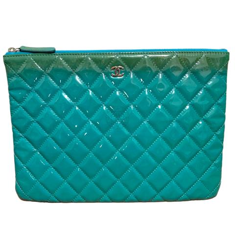 Chanel Blue Quilted O-Case