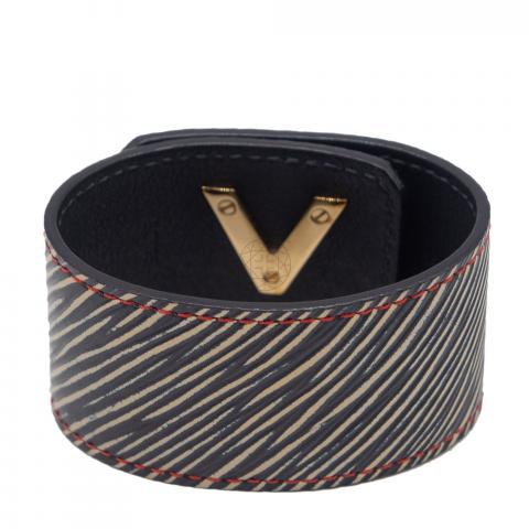 Louis Vuitton Epi Twist Cuff Bracelet in Dark Denim