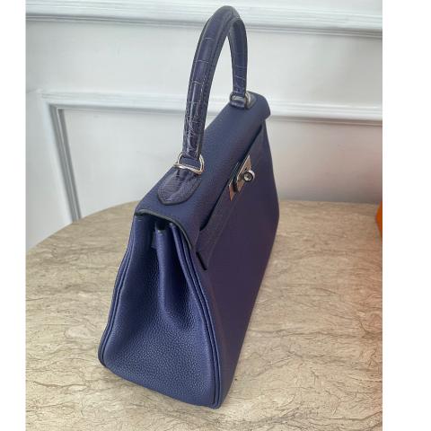 Kelly 28 Togo Blue Nuit