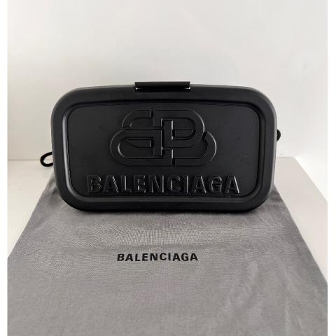 Sell Balenciaga Lunch Box Clutch with Strap - Black