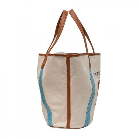 Sell Goyard Belharra Reversible Tote Bag - Blue/Brown/White