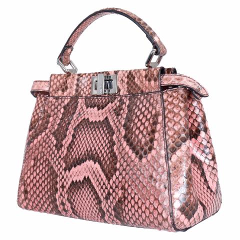 Sell Fendi Mini Snakeskin Peekaboo Bag Pink HuntStreet