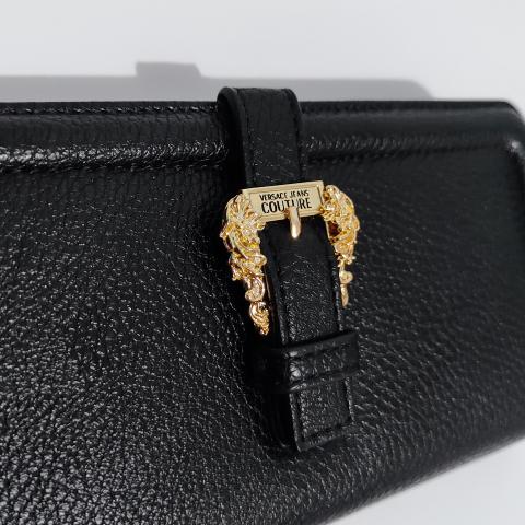 Sell Versace Jeans Couture Buckle Zip-Around Wallet - Black