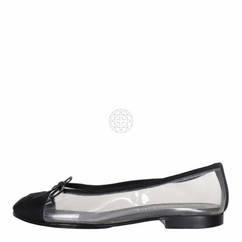 Chanel hot sale clear flats