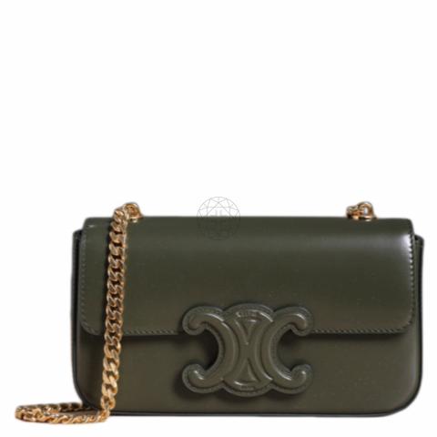 Meet The Chain Shoulder Bag Cuir Triomphe From Celine - BAGAHOLICBOY