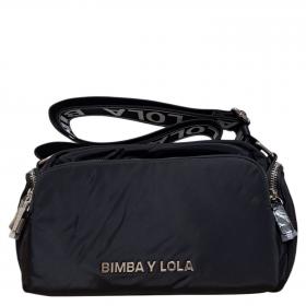 Bimba Y Lola Small Pocket Leather Crossbody Bag in Grey