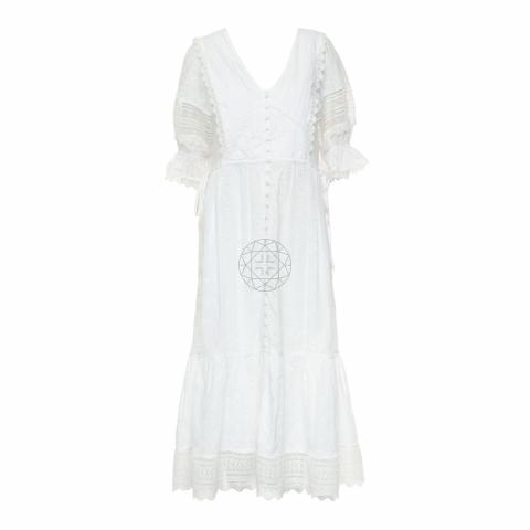 Sell Self Portrait Floral Embroidered Anglaise Midi Dress - White |  HuntStreet.com