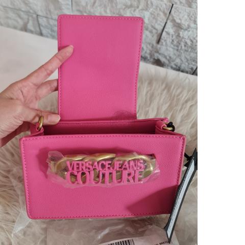 値下げ VERSACE JEANS COUTURE チェーンウォレット ピンク Sell Versace Jeans Couture Logo Chain Bag - Pink