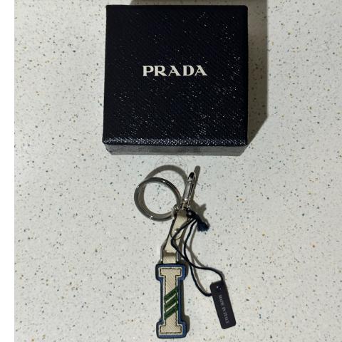 Prada initial outlet keychain