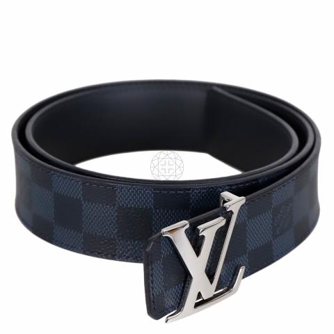 Louis Vuitton Belt Initiales Damier Cobalt Dark Blue/ Black  Mens  accessories fashion, Black louis vuitton belt, Louis vuitton belt