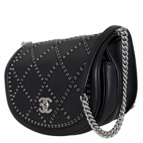 Chanel calfskin discount eyelet flap bag