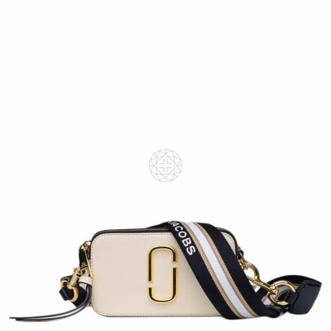 Snapshot leather crossbody bag Marc Jacobs White in Leather - 36045582