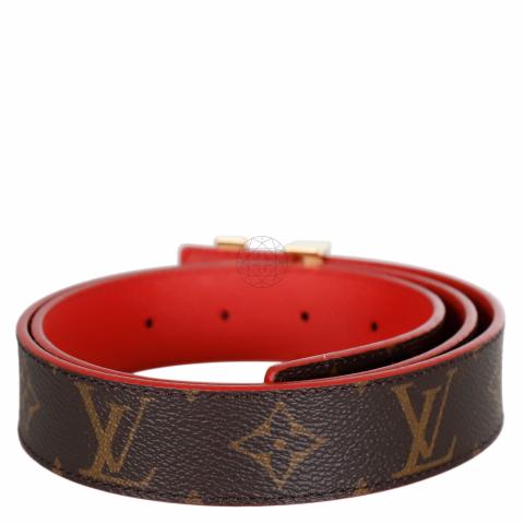 Louis Vuitton Brown Leather Initiales Belt 85CM - ShopStyle