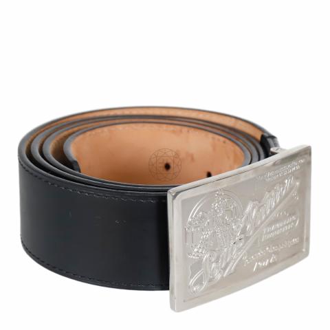 Louis Vuitton Black Leather Travelling Requisites Belt 110 CM at