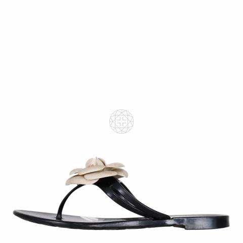 Chanel jelly slides online black