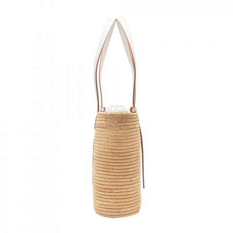 Loewe Small Square Basket Bag in Raffia and Rubber A223099X29