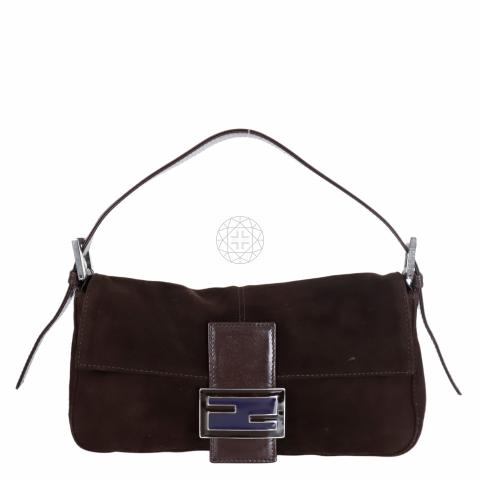 Fendi shop suede baguette