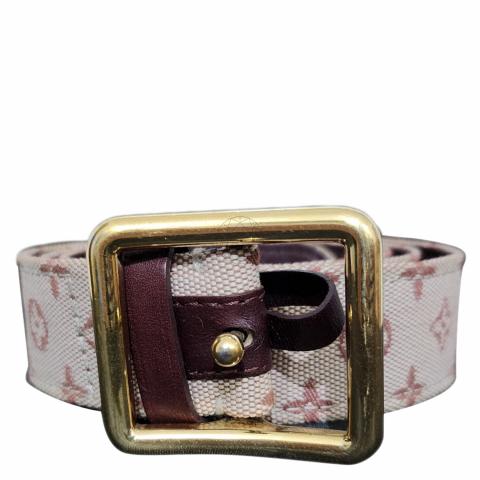 Sell Louis Vuitton Monogram Mini Lin Belt - Pink  display picture 1