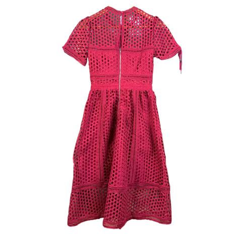 Sell Self Portrait Lace Midi Dress - Red | HuntStreet.com