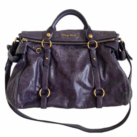 Sell Miu Miu Vitello Lux Bow Bag - Purple | Huntstreet.Com