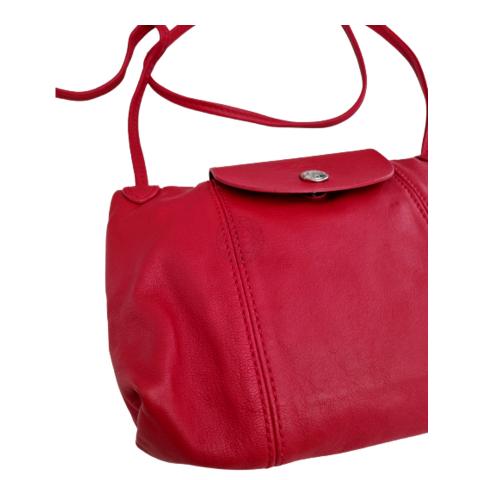 Longchamp Le Pliage Limited Edition Microknit Antique Red Small Crossbody  Bag